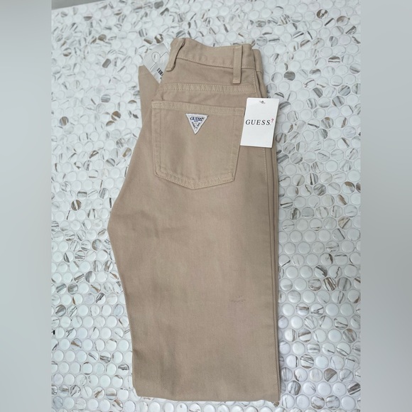 Women’s tan Guess (original fit) Narrow Leg high-waisted jeans size 24 - Picture 2 of 6
